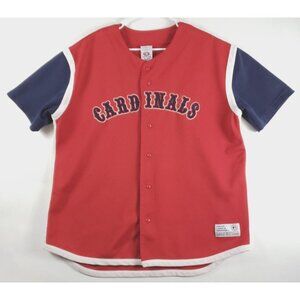 True Fan St Louis Cardinals Jersey Mens XL Red Short Sleeve Henley